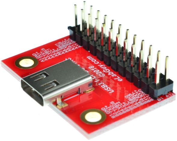 USB 3.1 Type C Breakout Board vertical